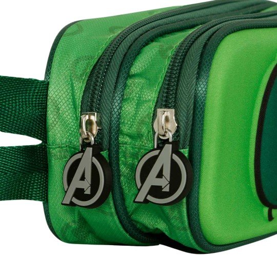 3D Bobblehead Hulk Marvel Two-Compartment Pencil Case, photo 4