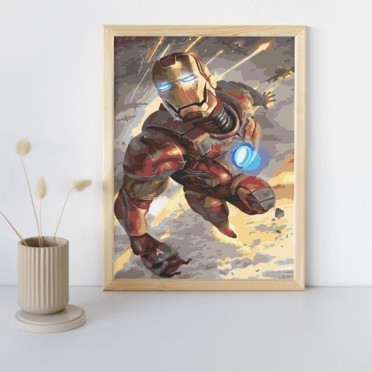 MALOWANIE PO NUMERACH Obrazy do malowania - Latający Iron Man, zdjęcie 2