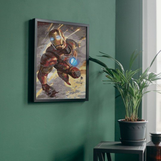 MALOWANIE PO NUMERACH Obrazy do malowania - Latający Iron Man, zdjęcie 4