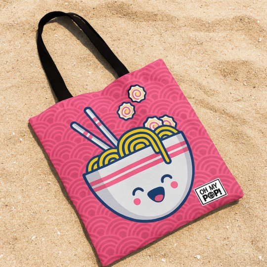 Fashionable Beach Shopping Bag Oh My Pop! Pink Yaki 33x40x7 cm, photo 2