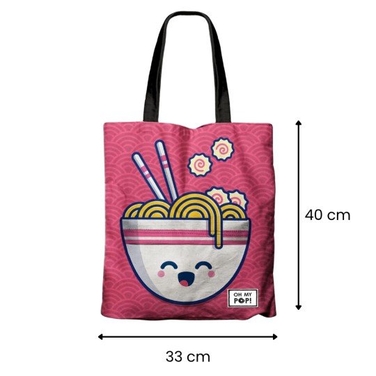 Fashionable Beach Shopping Bag Oh My Pop! Pink Yaki 33x40x7 cm, photo 3