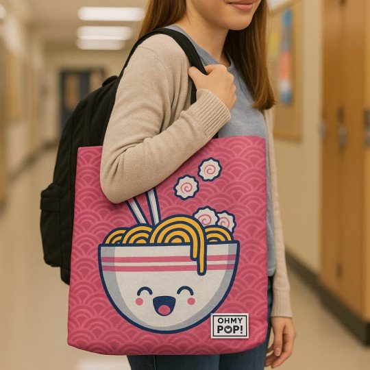 Fashionable Beach Shopping Bag Oh My Pop! Pink Yaki 33x40x7 cm, photo 4