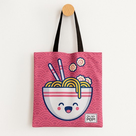 Fashionable Beach Shopping Bag Oh My Pop! Pink Yaki 33x40x7 cm, photo 5