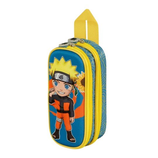 Two-Compartment School Pencil Case Naruto 3D Yellow 22x10x8 cm, photo 4