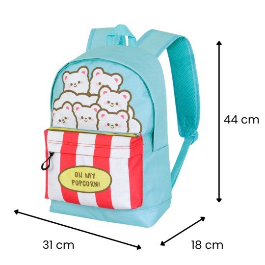 One-Compartment School Backpack Oh My Pop! Popcorn Blue 31x44x18 cm, photo 2