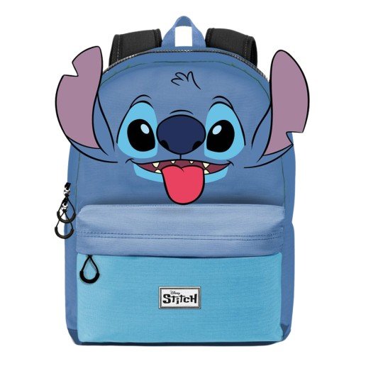 One-Compartment School Backpack Cute Stitch Disney Blue 31x44x18 cm