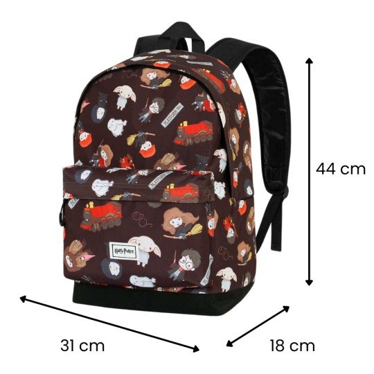 Harry Potter Cute Chibi Two-Compartment School Backpack 31x44x18cm, photo 3