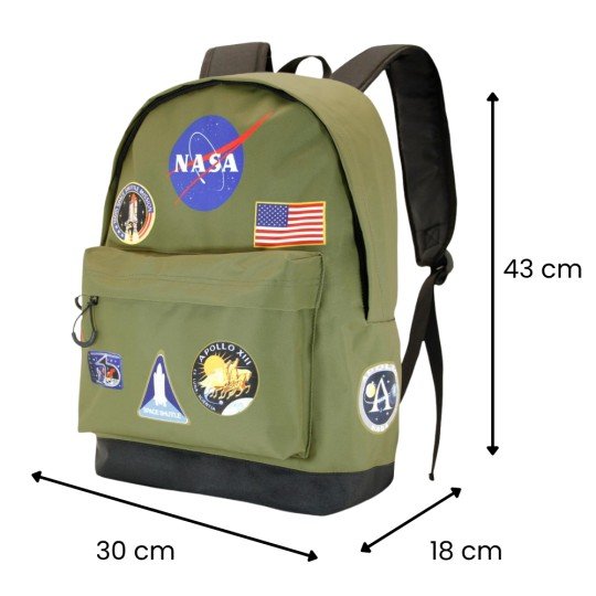 NASA Infinity Khaki Two-Compartment School Backpack 30x43x18cm, photo 2