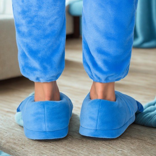 Miękkie Kapcie Dziecięce Łapy Stitch 3D Niebieskie z Pazurami, zdjęcie 5