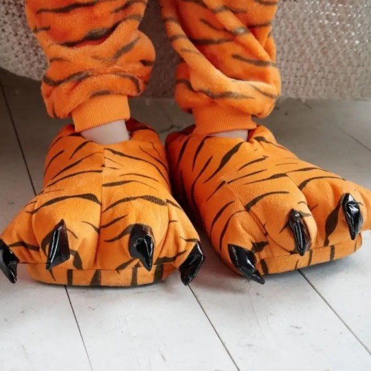 Soft Kids' Paw Slippers Tiger 3D with Claws, photo 8