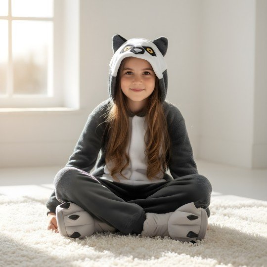 Piżama Onesie Kigurumi Kostium Przebranie Lemur Dzieci, zdjęcie 3