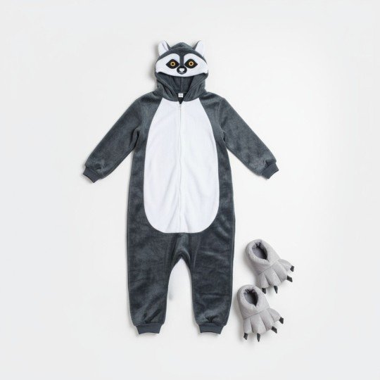 Piżama Onesie Kigurumi Kostium Przebranie Lemur Dzieci, zdjęcie 9