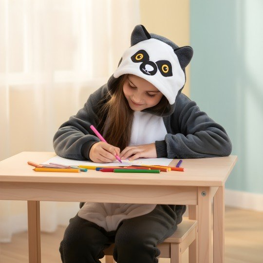 Piżama Onesie Kigurumi Kostium Przebranie Lemur Dzieci, zdjęcie 5