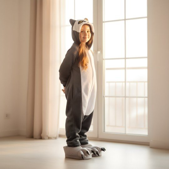 Piżama Onesie Kigurumi Kostium Przebranie Lemur Dzieci, zdjęcie 10