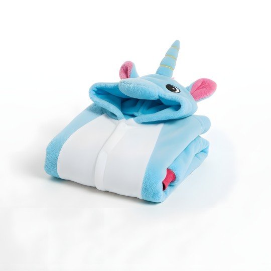 Piżama Onesie Kigurumi Kostium Lazurowy Jednorożec Dzieci, zdjęcie 4