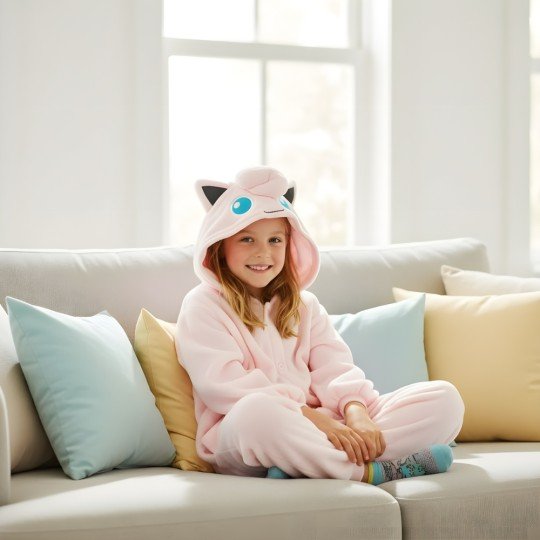 Onesie Kigurumi Pyjama Pokemon Jigglypuff Kids, photo 2