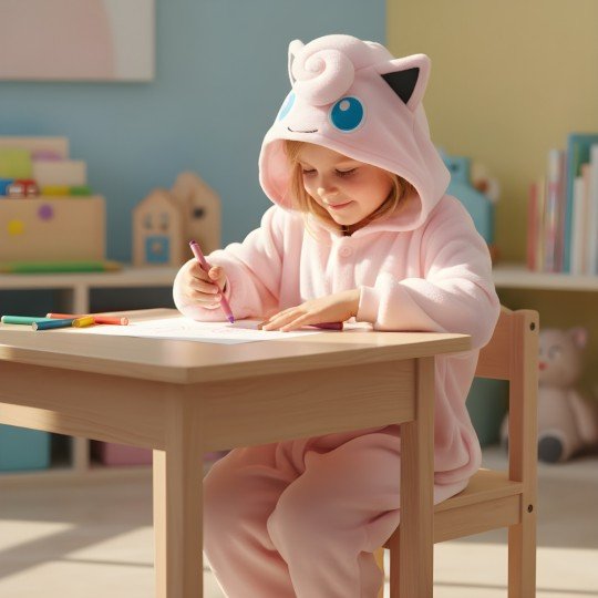 Onesie Kigurumi Pyjama Pokemon Jigglypuff Kids, photo 4