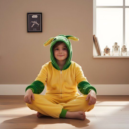 Piżama Onesie Kigurumi Kostium Przebranie Baby Yoda Dzieci, zdjęcie 3