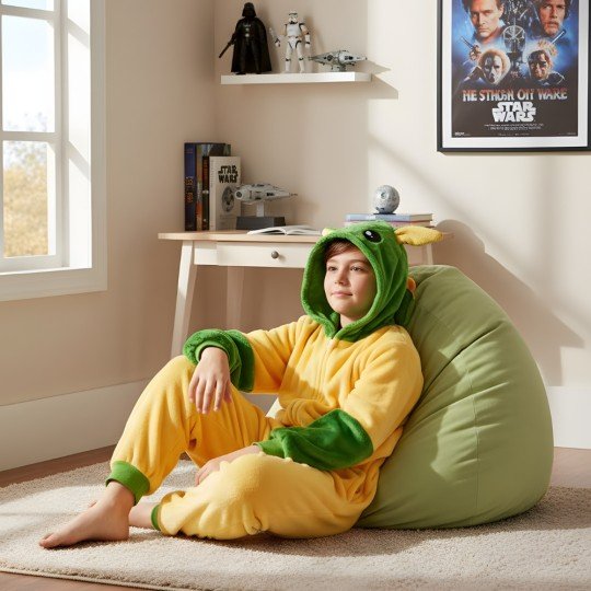 Piżama Onesie Kigurumi Kostium Przebranie Baby Yoda Dzieci, zdjęcie 6