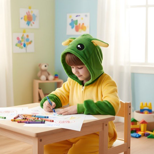 Onesie Kigurumi Pyjama Costume Baby Yoda Kids, photo 2