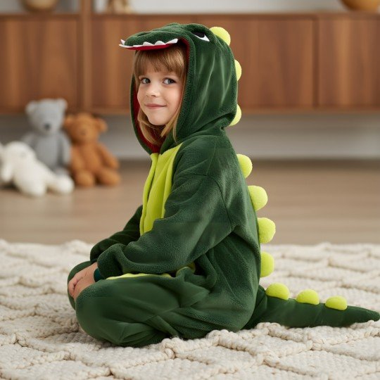 Piżama Onesie Kigurumi Kostium Przebranie Dinozaur, zdjęcie 6