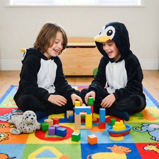 Piżama Onesie Kigurumi Kostium Przebranie Pingwin Dzieci, zdjęcie 4
