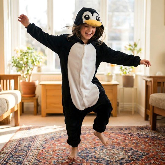 Piżama Onesie Kigurumi Kostium Przebranie Pingwin Dzieci, zdjęcie 9