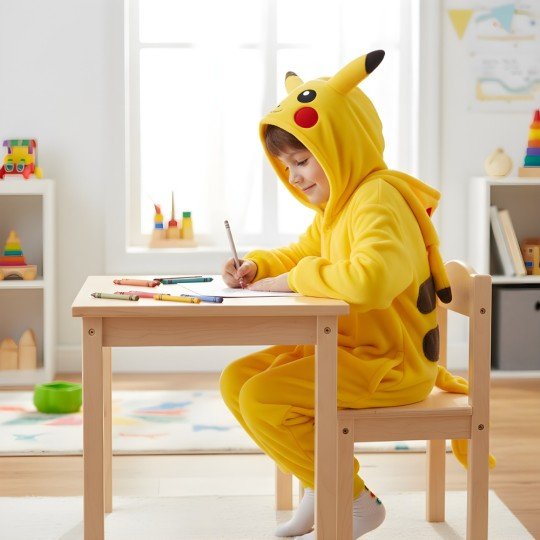 Piżama Onesie Kigurumi Kostium Przebranie Pokemon Pikachu Dzieci, zdjęcie 5