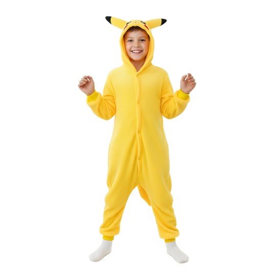 Piżama Onesie Kigurumi Kostium Przebranie Pokemon Pikachu Dzieci, zdjęcie 8