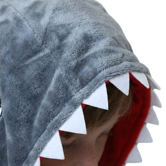 Onesie Kigurumi Pyjama Costume Fancy Dress Shark Kids, photo 4