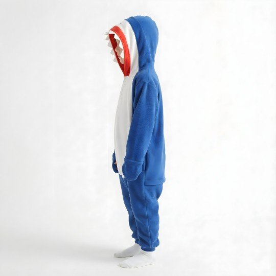 Onesie Kigurumi Pyjama Fancy Dress Navy Shark Kids, photo 9