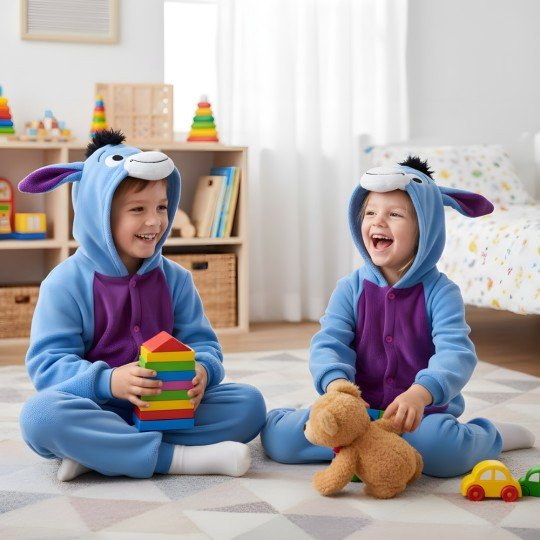Eeyore the Donkey Kigurumi Onesie Pajama Costume Kids, photo 4
