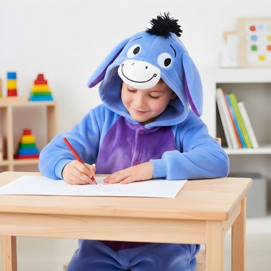 Eeyore the Donkey Kigurumi Onesie Pajama Costume Kids, photo 6