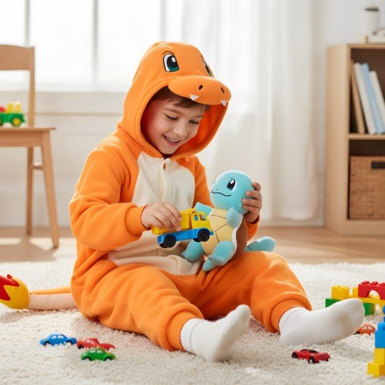 Pokémon Charmander Kigurumi Onesie Pajama Costume Kids, photo 6