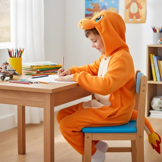 Kigurumi Onesie Pyjama Outfit Pokémon Charmander Kids, photo 2