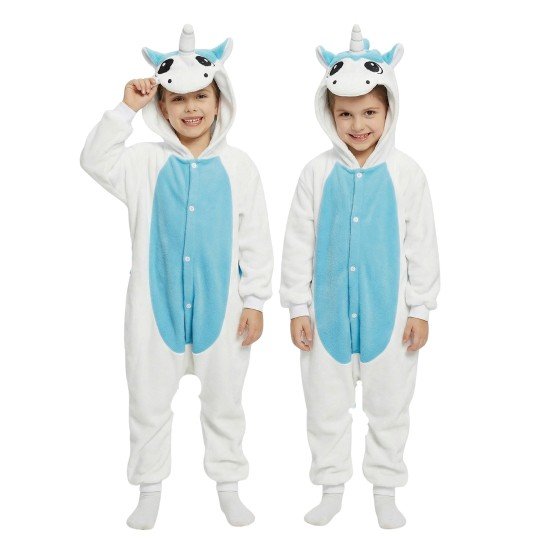 Onesie Kigurumi Pyjama Costume White Unicorn Kids