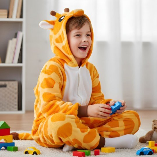Piżama Onesie Kigurumi Kostium Przebranie Żyrafa Dzieci, zdjęcie 5