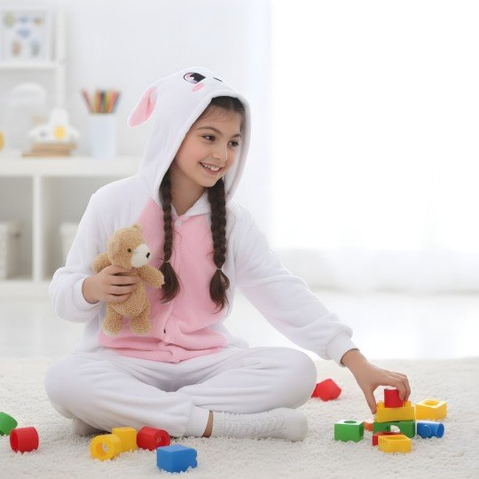 Piżama Onesie Kigurumi Kostium Przebranie Królik Dzieci, zdjęcie 5