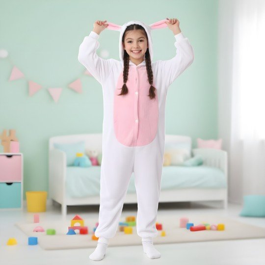 Piżama Onesie Kigurumi Kostium Przebranie Królik Dzieci, zdjęcie 10