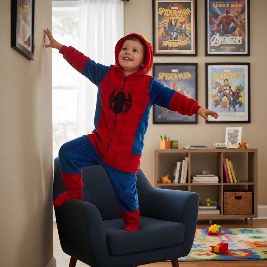 Kigurumi Onesie Pyjama Costume Outfit Spider-Man, photo 3