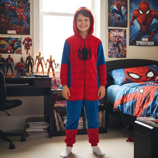 Kigurumi Onesie Pyjama Costume Outfit Spider-Man, photo 5