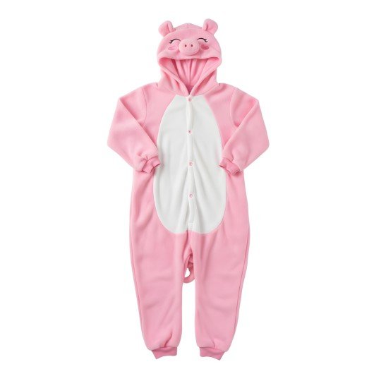 Onesie Kigurumi Pyjama Costume Pink Piglet Kids, photo 3