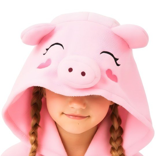 Onesie Kigurumi Pyjama Costume Pink Piglet Kids, photo 6