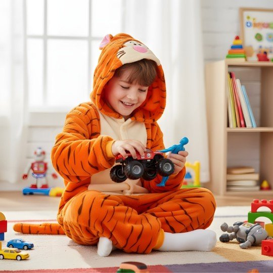 Piżama Onesie Kigurumi Kostium Przebranie Tygrysek Dzieci, zdjęcie 2
