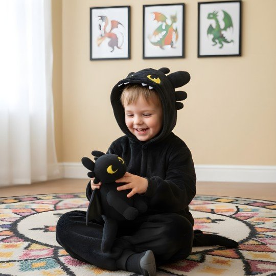 Piżama Onesie Kigurumi Kostium Przebranie Szczerbatek Dzieci, zdjęcie 2