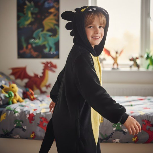 Piżama Onesie Kigurumi Kostium Przebranie Szczerbatek Dzieci, zdjęcie 4