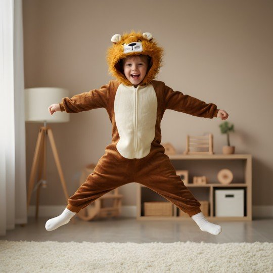 Onesie Kigurumi Pyjama Costume Lion Kids, photo 5