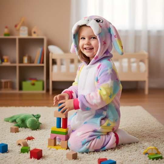 Piżama Onesie Kigurumi Kostium Przebranie Królik Dzieci, zdjęcie 2