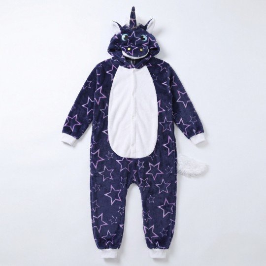 Piżama Onesie Kigurumi Kostium Gwiazdki Jednorożec Dzieci, zdjęcie 3