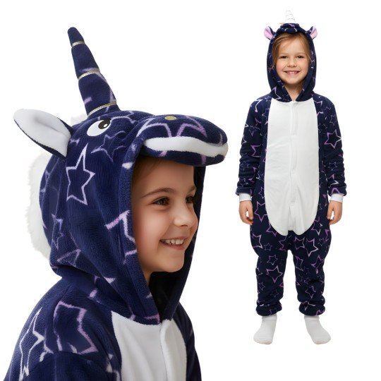 Onesie Kigurumi Pyjama Costume Starry Unicorn Kids